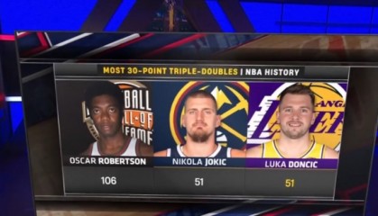 华体会一键直达-就在今天？东契奇51次30+三双已追平约基奇并列第2 大O106次领跑